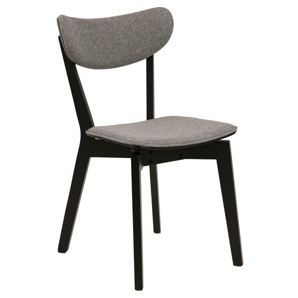 Krzesło Roxby tapicerowane szare/czarne - ACTONA